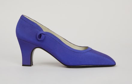 Duchess of Windsor | Roger Vivier Blue Violet Fabric Court Shoes