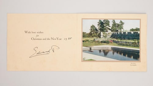 Edward VIII, Duke of Windsor | 1935 Signed Holiday Card