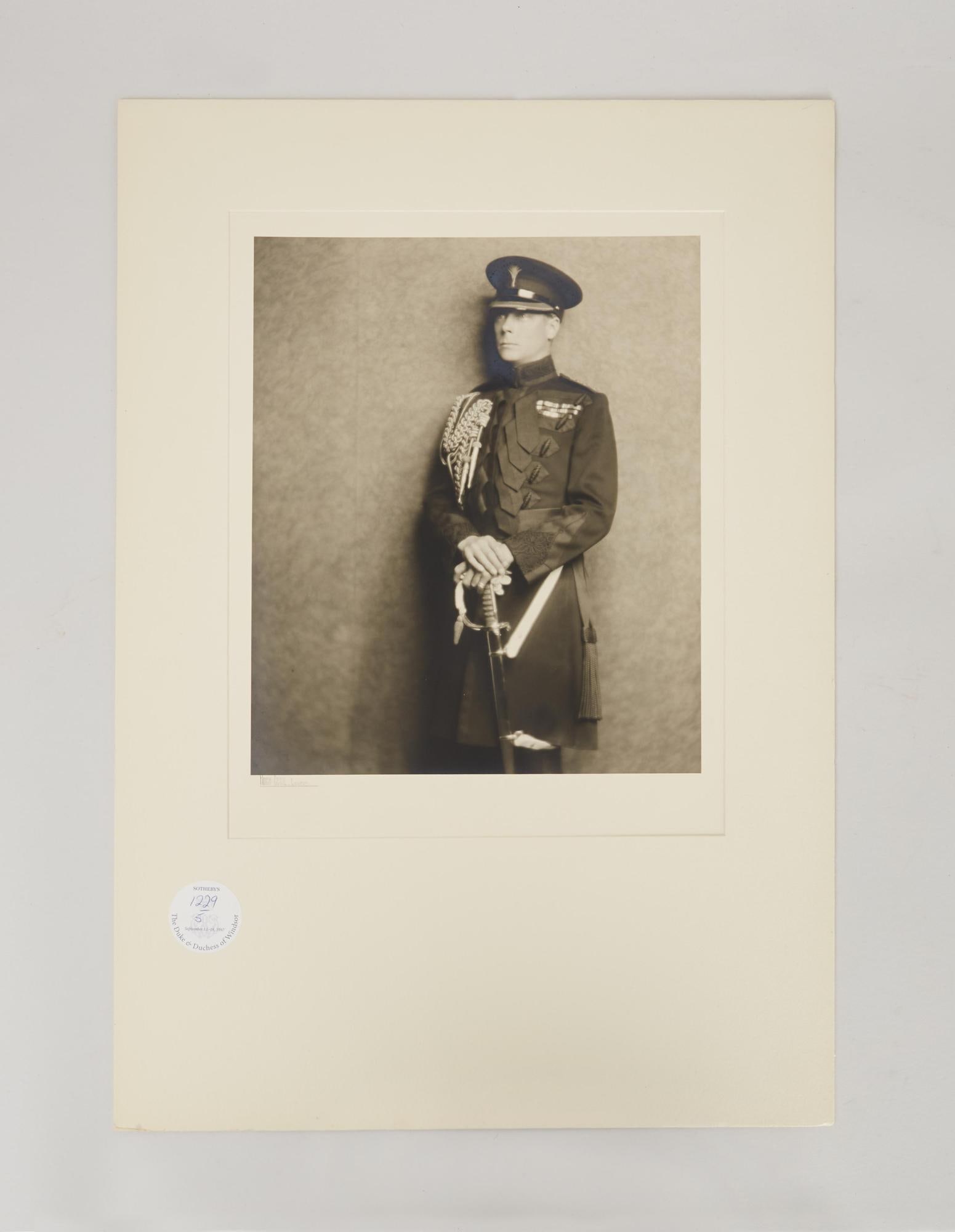 Duke of Windsor | Hugh Cecil Portrait, December 1934: A silver print photograph portrait of Edward, former Prince of Wales, by Hugh Cecil, dated December 1934. The portrait is of Edward, then Prince of Wales, in his Colonel-in-Chief of the Welsh Gu