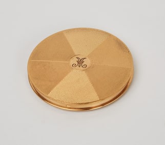 Princess Mary, Countess of Harewood | Monogramed Gilt Metal Compact
