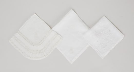 Queen Mary of Teck | Three Monogramed Handkerchiefs