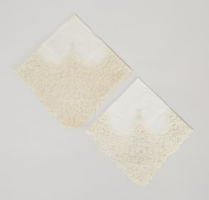 Queen Mary of Teck | Two Monogram Lace Trimmed Handkerchiefs