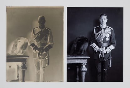 King George VI | 1937 Whole Plate Negative and Print