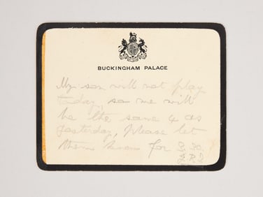 King George V | 1912 Handwritten Note on Buckingham Palace Card