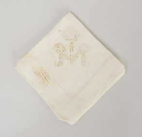 Queen Victoria | Monogramed Silk Handkerchief
