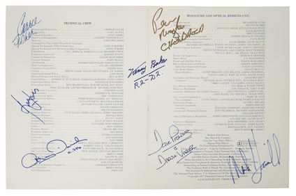 Star Wars: A New Hope | Cast-Signed Credit Sheet