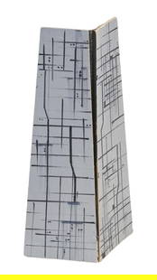 Star Wars: A New Hope | Death Star Piece Original Prop: An original death star piece prop from Star Wars: Episode IV - A New Hope (20th Century Fox, 1977). Manufactured in 1976 by Lucasfilm Ltd. This prop is in the form of a cardboard tower. The pieces, of