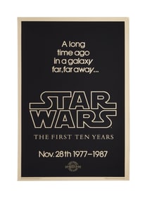 Star Wars | "The First Ten Years" British Teaser Poster on Gold Mylar