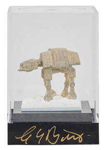 Star Wars: The Empire Strikes Back | AT-AT Walker Miniature Replica by Charlie Bailey: A replica of the AT-AT Walker miniatures used in filming Star Wars: The Empire Strikes Back (Lucasfilm, Ltd., 1980). Original sculptor Charlie Bailey, ILM Model Maker, built the replica from a second