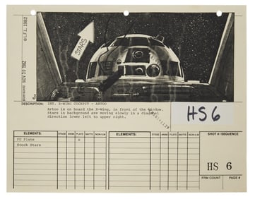 Star Wars: Return of the Jedi | R2-D2 "Int. X-Wing Cockpit - Artoo" Storyboard