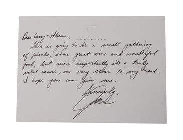 Larry King | 2000s Tom Cruise Handwritten Letter