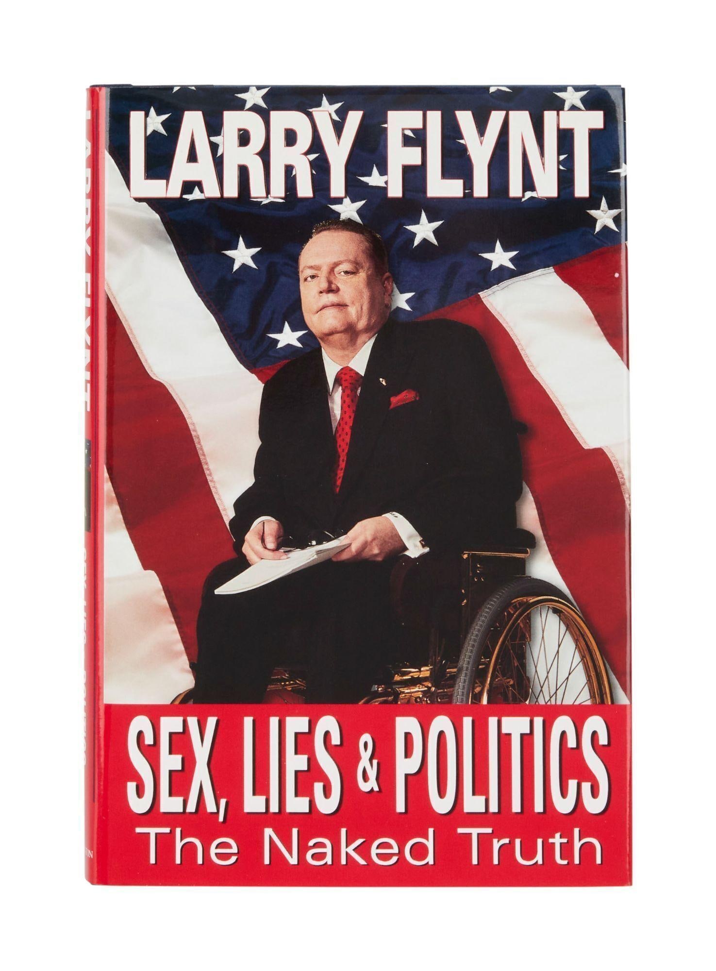 Larry King | 2004 Larry Flynt Signed Book and Letter: A hardcover; titled "Sex, Lies & Politics: The Naked Truth" by the hustler, published in 2004, signed in black felt-tip ink on the title page "To Larry, / Best wishes / Larry Flynt&