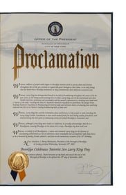 Larry King | 2003 Citation from The Borough of Brooklyn