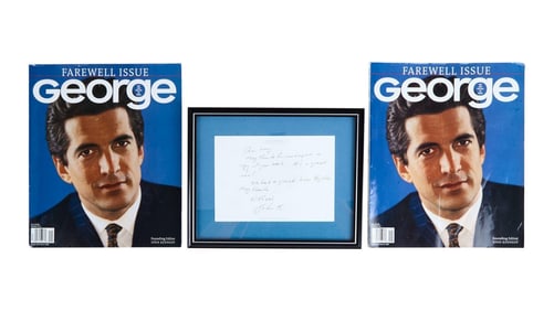 Larry King | 1995 John F. Kennedy, Jr. Handwritten Note