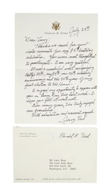Larry King | 1998 Gerald Ford Handwritten Letter
