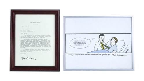 Larry King | 1998/2009 Bill Clinton Signed Items