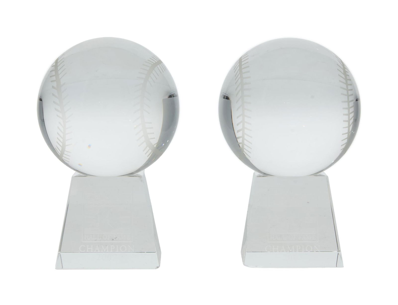 Larry King | 2000s Crystal Baseballs with NBHOF Stands (1 of 1)