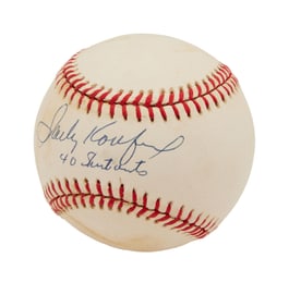 Larry King | 2000s Sandy Koufax Signed Baseball