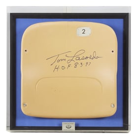 Larry King | 2012 Tommy Lasorda Signed Dodgers Stadium Seat