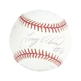 Larry King | 2000s Hall of Famers and Others Signed Baseball