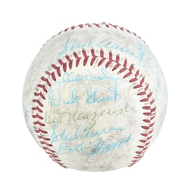Larry King | 1980s National Old-Timers Baseball Classic Signed Baseball