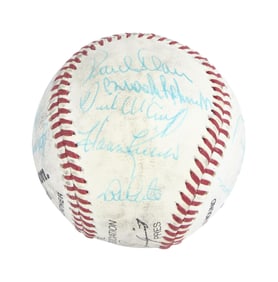 Larry King | 1980s National Old-Timers Baseball Classic Signed Baseball