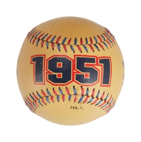 Larry King | 2000s Bobby Thomson and Ralph Branca "Shot Heard 'Round the World" Signed Commemorative
