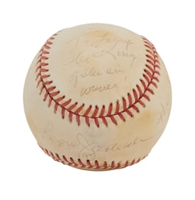 Larry King | 1993 Reggie Jackson Signed Baseball