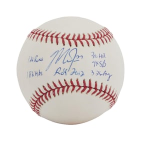 Larry King | 2000s Mike Trout Signed Baseball