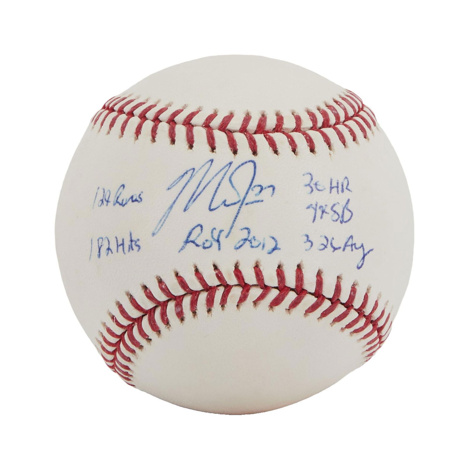 Larry King | 2000s Mike Trout Signed Baseball (1 of 2)