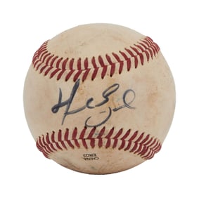 Larry King | 2010 Manny Ramirez Signed Baseball (II)