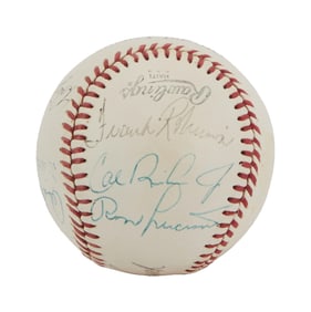 Larry King | 2000s Cal Ripken, Jr. and Others Signed Baseball