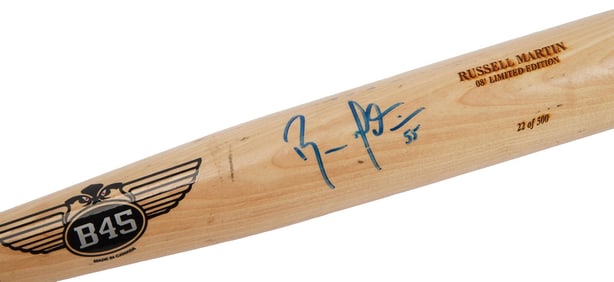 Larry King | 2008 Russell Martin Signed Limited Edition Baseball Bat