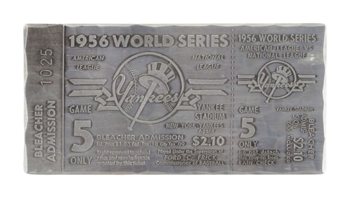 Larry King | 2000s Novelty 'Ticket' Relating to the 1956 World Series