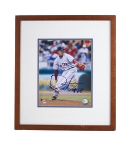 Larry King | 2006 Daisuke Matsuzaka Signed Color Photograph