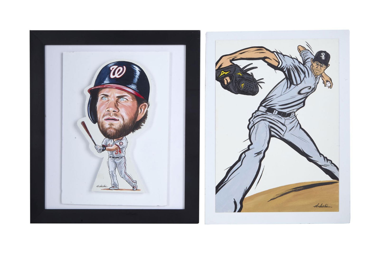 Larry King | 2000s Bryce Harper and Chris Sale Original Illustrations by Hideshi Yokoyama (1 of 2)