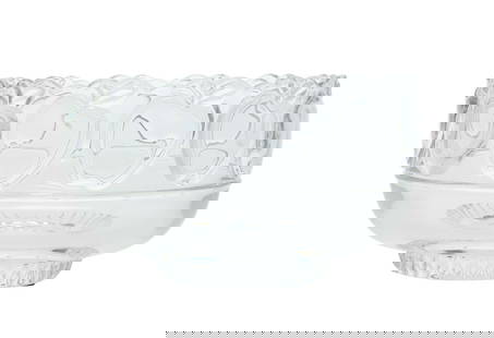 Larry King | 1997 Large Fruit Bowl by Tiffany & Co.: A substantial and weighty piece; depicting images of apples around the scalloped top rim, inside bottom etched &quot;New York City University YPO 1997&quot;; further stamped on bottom &quot;Tiffany &a