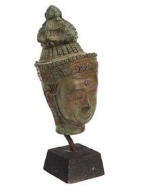 Larry King | 20th Century Small Asian Deity Head Sculpture