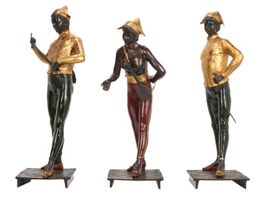 Larry King | 20th Century "Paul Dubois-Style" Harlequin Sculptures