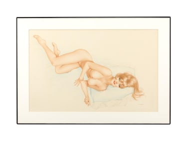 Playboy | Alberto Vargas Girl Pinup May 1970 Watercolor Drawing