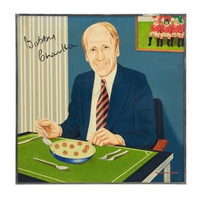 Playboy | David Wedgbury Bobby Charleton Portrait Painting