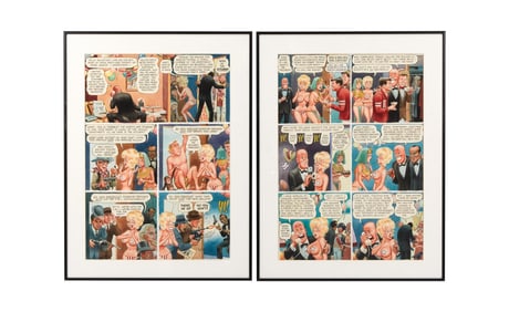 Playboy | Elder and Kurtzman January 1963 "Little Annie Fanny" 6-Panel Comic Strip Illustration