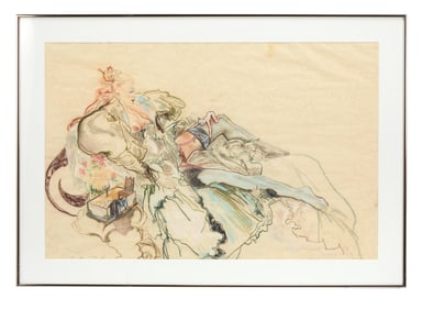 Playboy | Elizabeth Bennett Fille de Joie Pastel Drawing