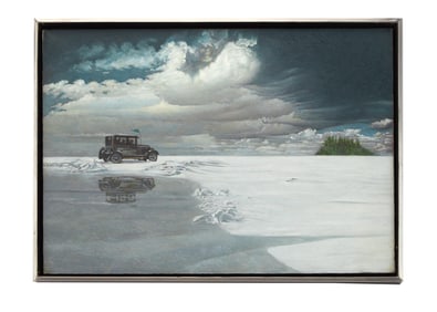 Playboy | Herb Davidson Car on the Beach Painting