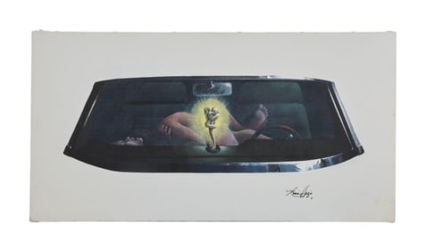 Playboy | Kunio Hagio Couple in the Front Seat of a Car Painting
