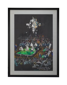 Playboy | LeRoy Neiman New York World's Pocket Billiard Tournament Drawing
