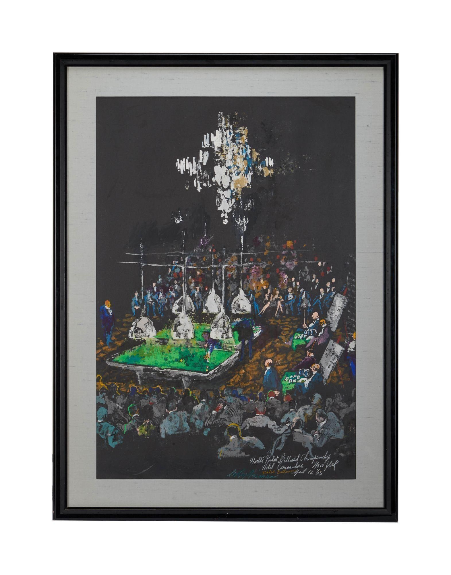 Playboy | LeRoy Neiman New York World's Pocket Billiard Tournament Drawing (1 of 4)