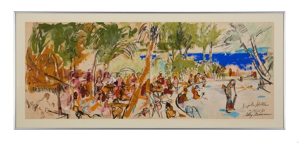 Playboy | LeRoy Neiman Acapulco Number Four Watercolor Drawing