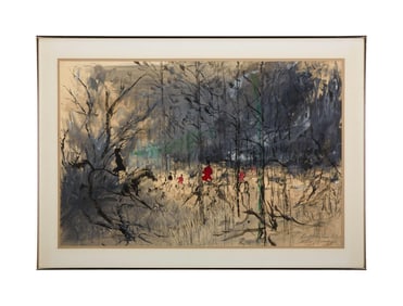 Playboy | LeRoy Neiman Hounds of Moore County Drawing