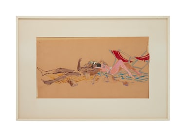 Playboy | LeRoy Neiman French Riviera Beach Scene